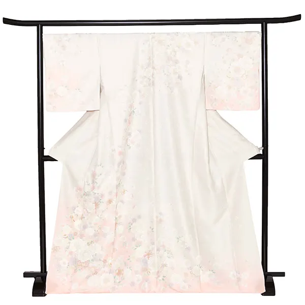 訪問着レンタル/式部浪漫 クリーム色 桜 Z269