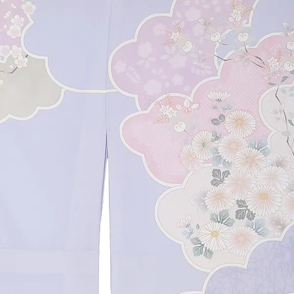 【トールサイズ】訪問着レンタル/薄紫 四季花雲取り Z280（72）