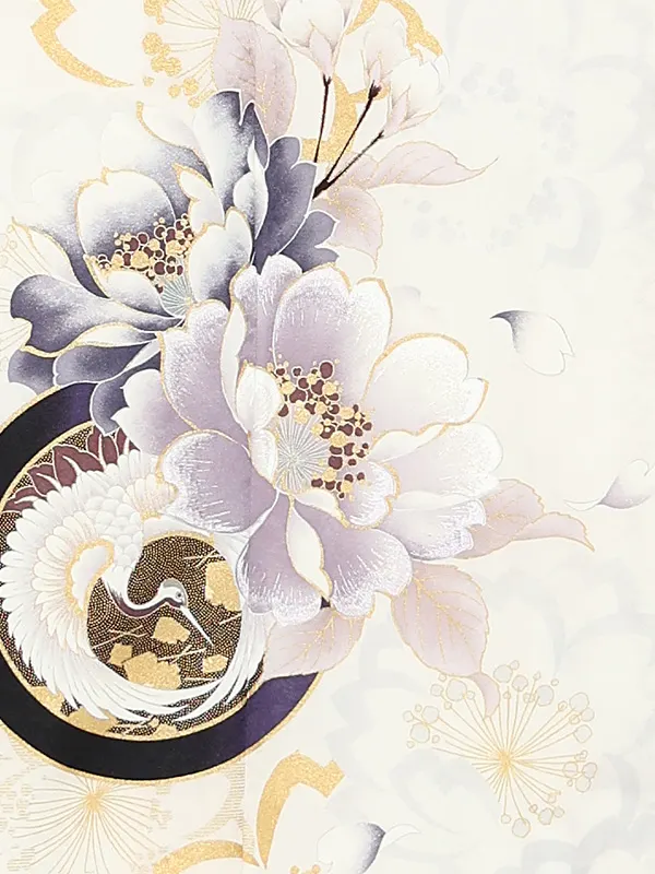 訪問着レンタル/白 八重桜 Z297