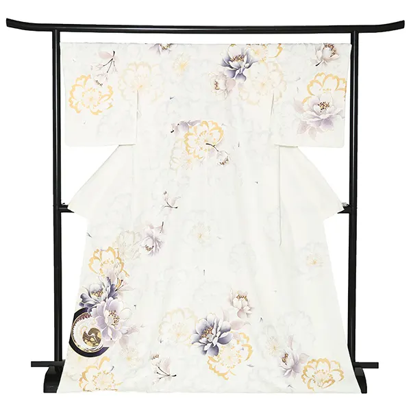 訪問着レンタル/白 八重桜 Z297