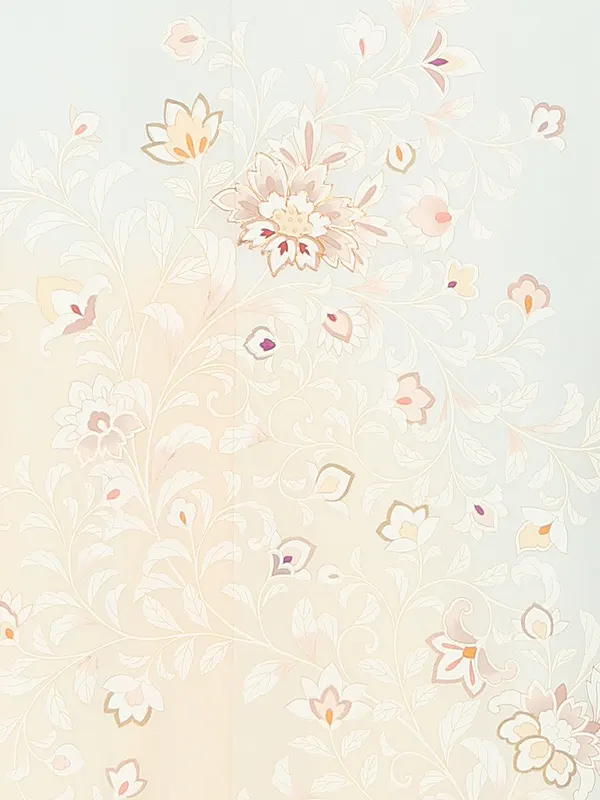 【正絹】訪問着レンタル/水色 四季花 Z306