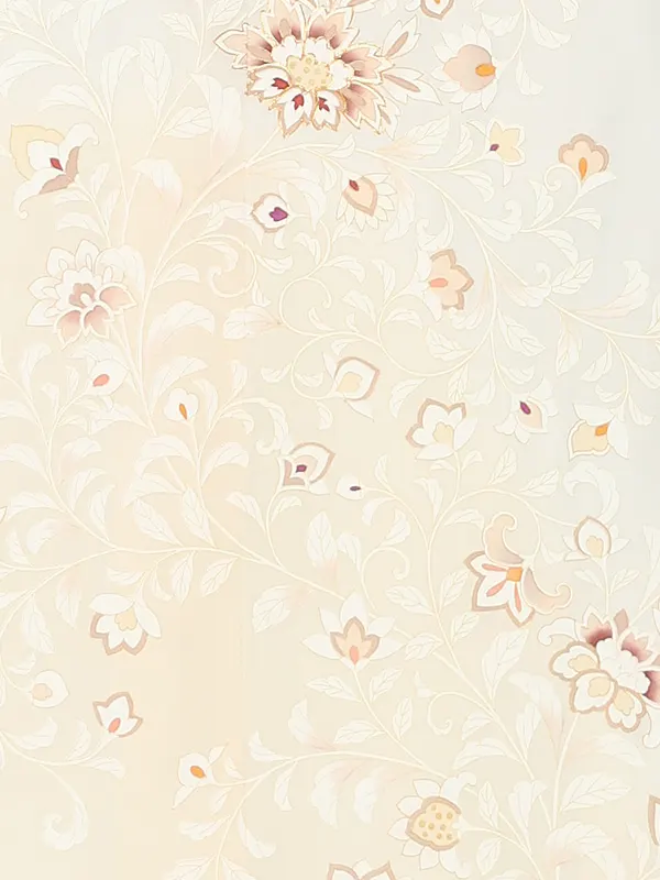 【正絹】訪問着レンタル/グレー 四季花 Z314