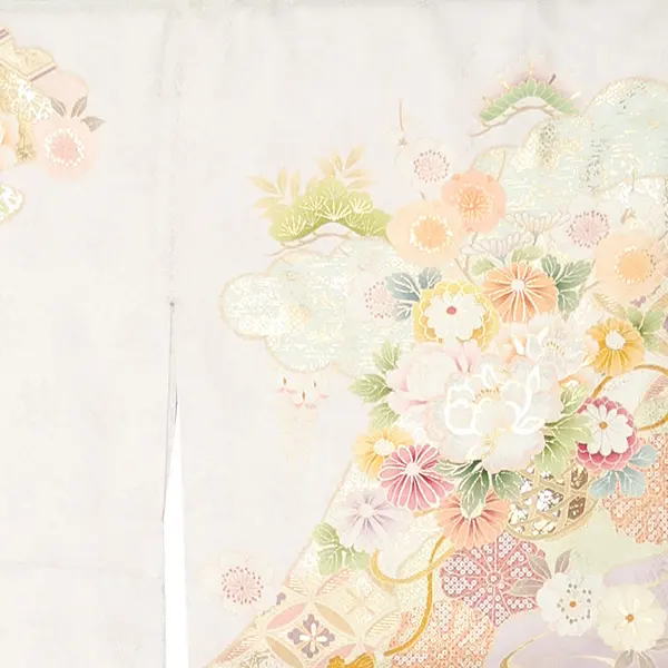 【正絹 トールサイズ】訪問着レンタル/紫 四季花 Z336（72）