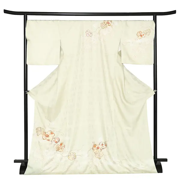 【正絹 トールサイズ】訪問着レンタル/緑 四季花 Z342（72）