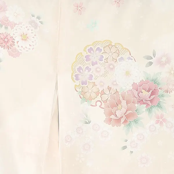 訪問着レンタル/式部浪漫 ベージュ 彩美華円 Z376