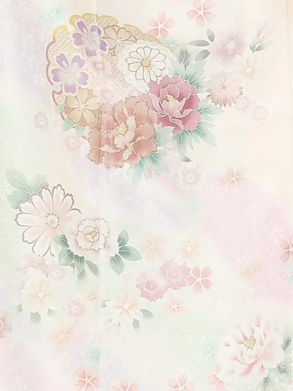 訪問着レンタル/式部浪漫 ベージュ 彩美華円 Z376