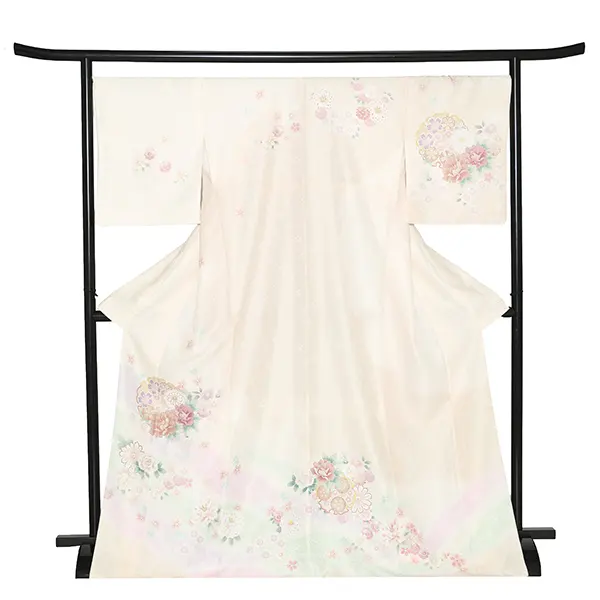 訪問着レンタル/式部浪漫 ベージュ 彩美華円 Z376