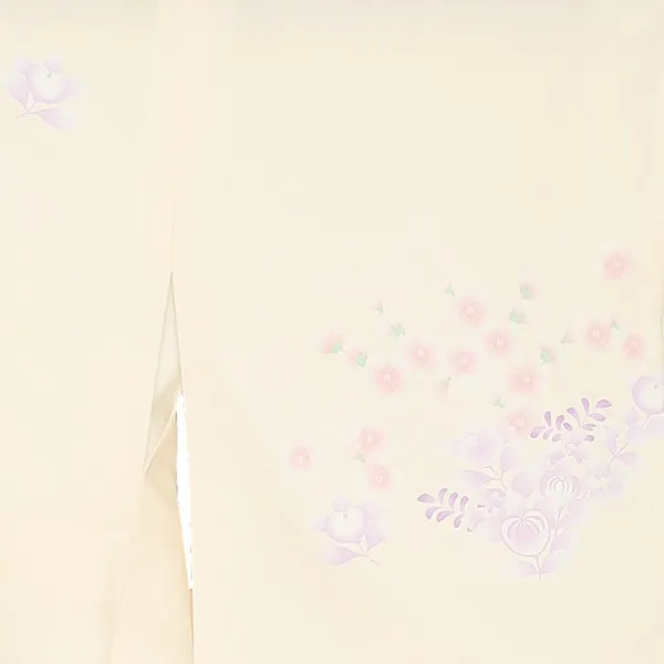 訪問着レンタル/式部浪漫 クリーム色 桜橘七宝 Z379