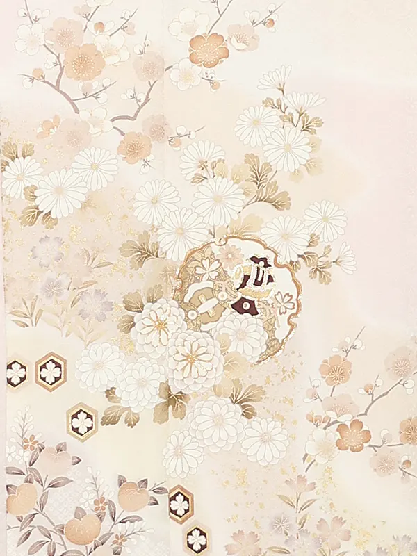 訪問着レンタル/薄ピンク 四季花 Z386