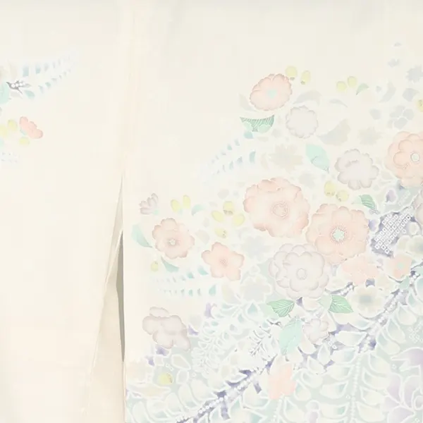 訪問着レンタル/クリーム色 辻が花 Z388