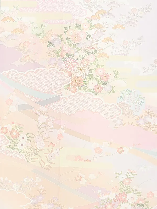 訪問着レンタル/薄紫 彩麗小花 Z389