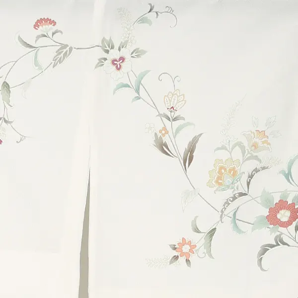 【単衣】夏訪問着レンタル／白 唐花 Z404