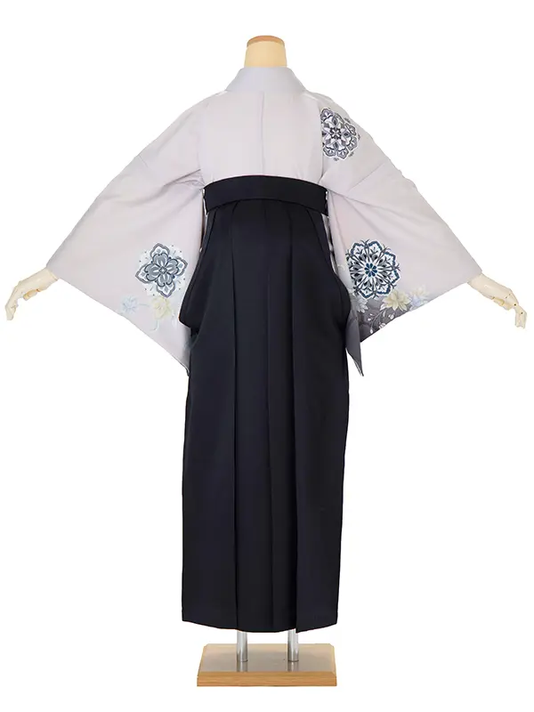 先生,教員向け 訪問着袴 薄紫 宝相華／黒袴 W193