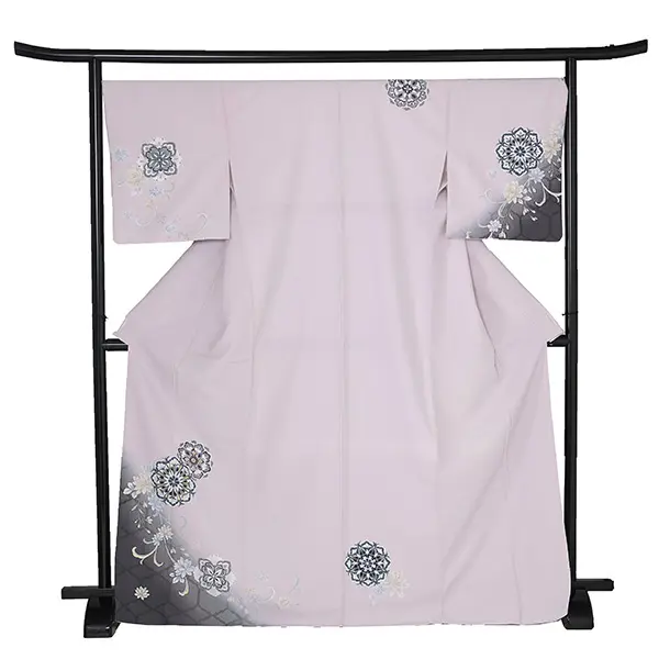 先生,教員向け 訪問着袴 薄紫 宝相華／黒袴 W193