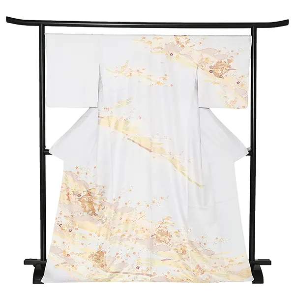 【正絹】先生,教員向け 訪問着袴 水色／紺袴 W260