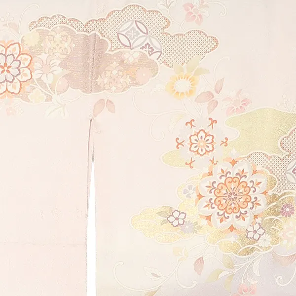 【正絹】先生,教員向け 訪問着袴 ピンク／紺袴 W267