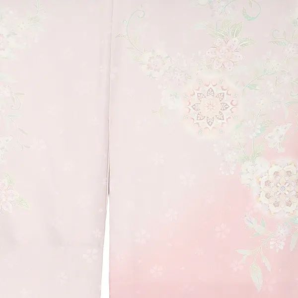 先生,教員向け 訪問着袴 ピンク／紺袴 W271