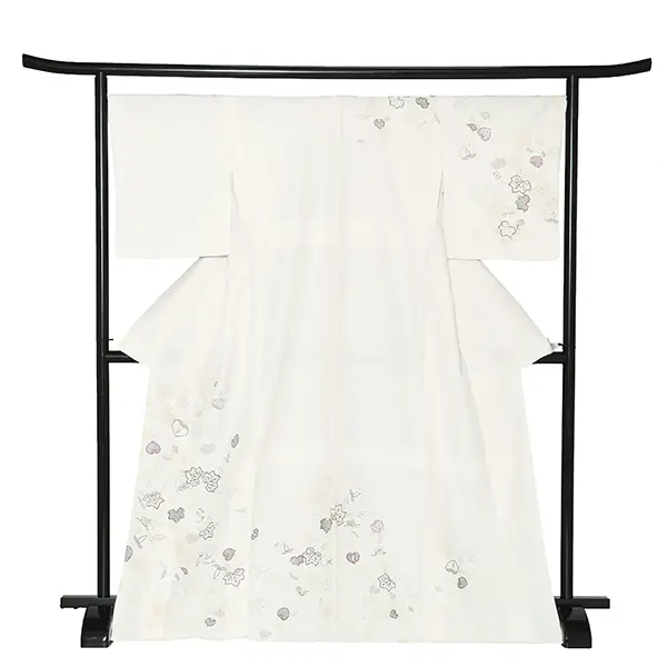 先生,教員向け 訪問着袴 ベージュ／黒袴 W292