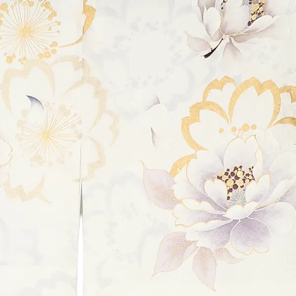 先生,教員向け 訪問着袴 白／茶袴 W297