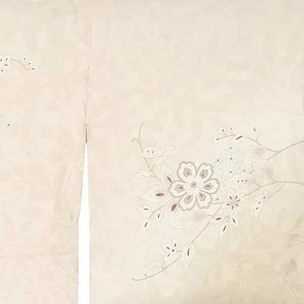 【正絹】先生,教員向け 訪問着袴 ベージュ／黒袴 W318