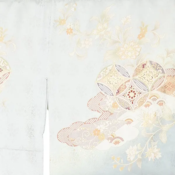 【正絹】先生,教員向け 訪問着袴 グレー／黒袴 W335