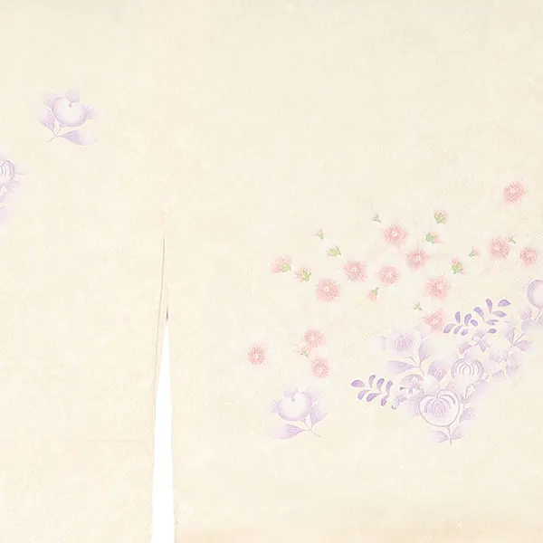 【正絹】先生,教員向け 訪問着袴 ベージュ／茶袴 W363