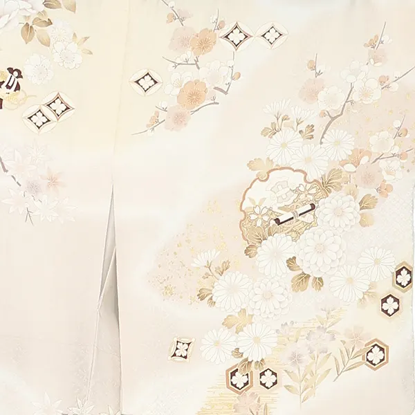 先生,教員向け 訪問着袴 グレー／紺袴 W384