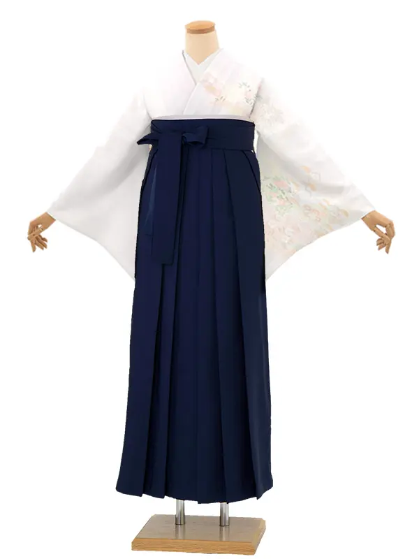 先生,教員向け 訪問着袴 紫／紺袴 W389