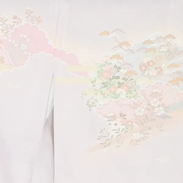 先生,教員向け 訪問着袴 紫／紺袴 W389