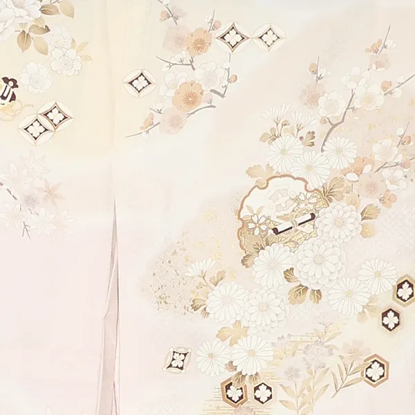 先生,教員向け 訪問着袴 ピンク／茶袴 W394