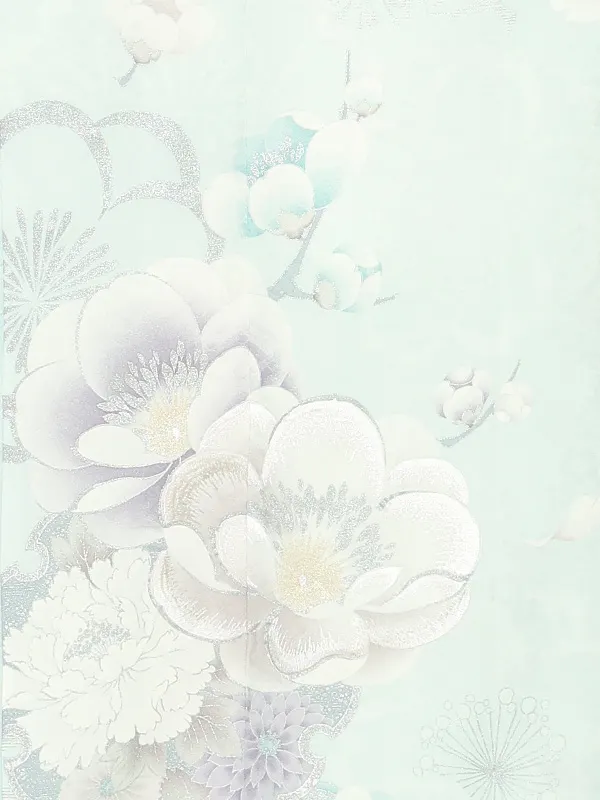 先生,教員向け 訪問着袴 水色／茶袴 W407