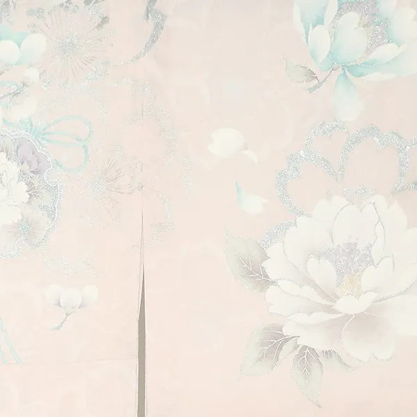 先生,教員向け 訪問着袴 ピンク／茶袴 W408