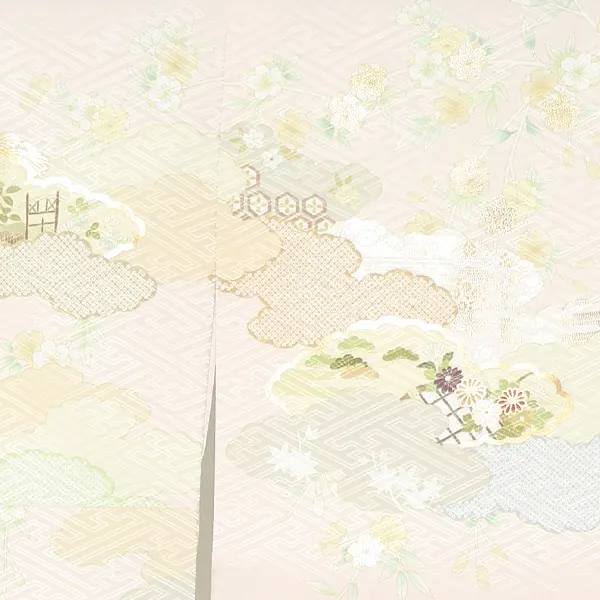 先生,教員向け 訪問着袴 ピンク／紺袴 W411