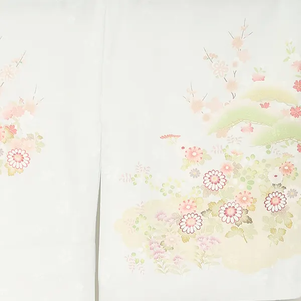 先生,教員向け 訪問着袴 グレー／紺袴 W420
