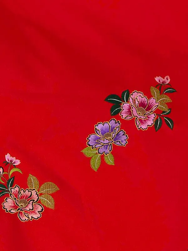 卒業式女性袴 赤/黒無地袴 Y001 (66)