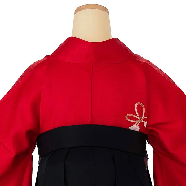 卒業式女性袴 赤 まり/黒無地袴 Y002 (68)