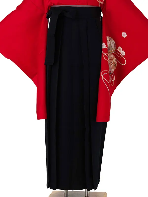 卒業式女性袴 赤 まり/黒無地袴 Y002 (68)