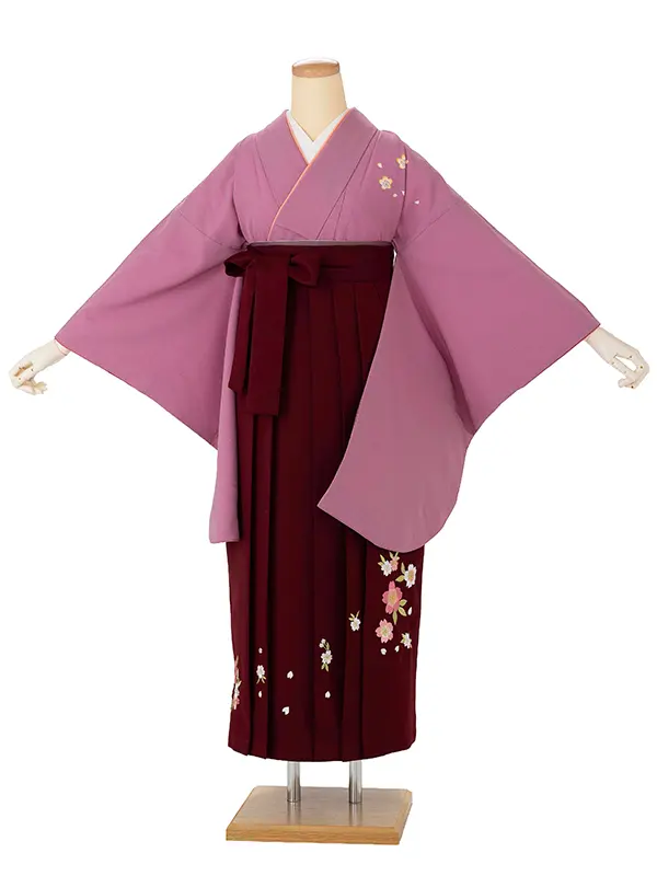 卒業式女性袴 紫/赤刺繍袴 Z980 (66)