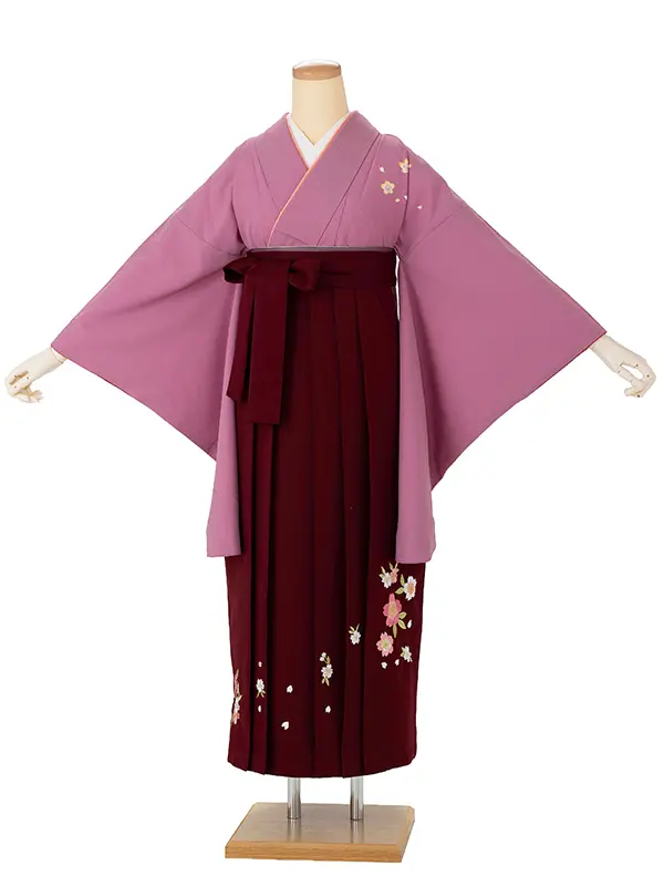 卒業式女性袴 紫/赤刺繍袴 Z980 (66)