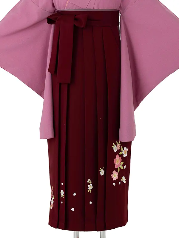 卒業式女性袴 紫/赤刺繍袴 Z980 (66)