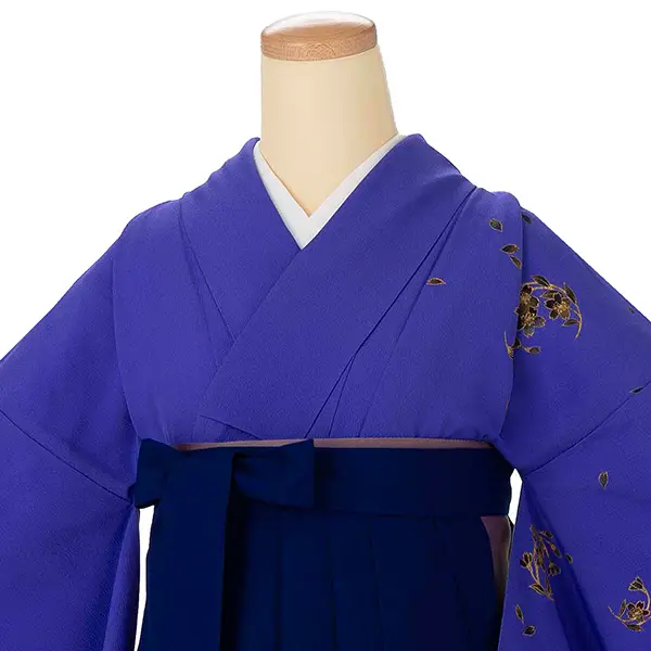 卒業式女性袴 青/無地紺袴 Z982 (68)