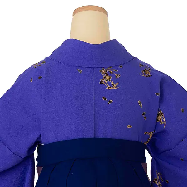 卒業式女性袴 青/無地紺袴 Z982 (68)