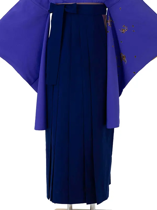 卒業式女性袴 青/無地紺袴 Z982 (68)