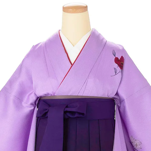 卒業式女性袴 紫/紫刺繍袴 Z984 (66)