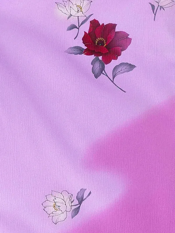 卒業式女性袴 紫/紫刺繍袴 Z984 (66)
