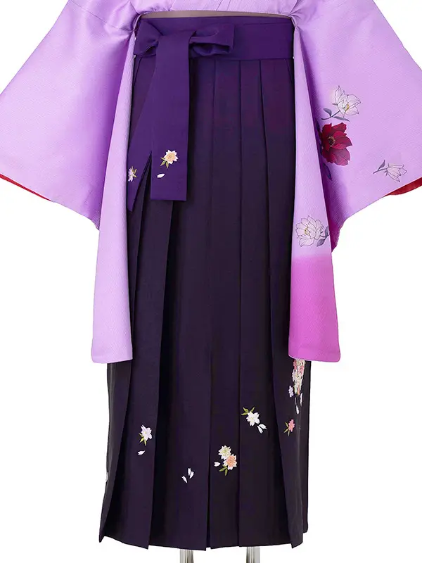卒業式女性袴 紫/紫刺繍袴 Z984 (66)