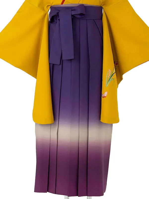 卒業式女性袴 からし/紫袴 Z985 (68)