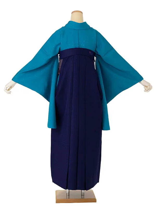 卒業式女性袴 水色/紺無地袴 Z986 (68)