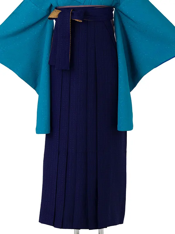 卒業式女性袴 水色/紺無地袴 Z986 (68)