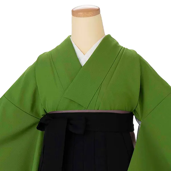 卒業式女性袴 緑/黒刺繍袴 Z989 (66)